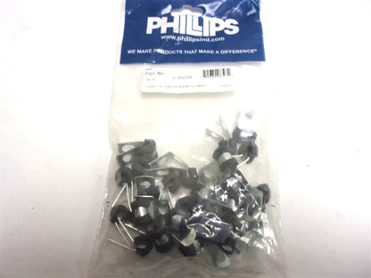 Set of 25 Phillips Rubber Cushion Clamps 3/8" Mount Hole 3/16" Tube Size