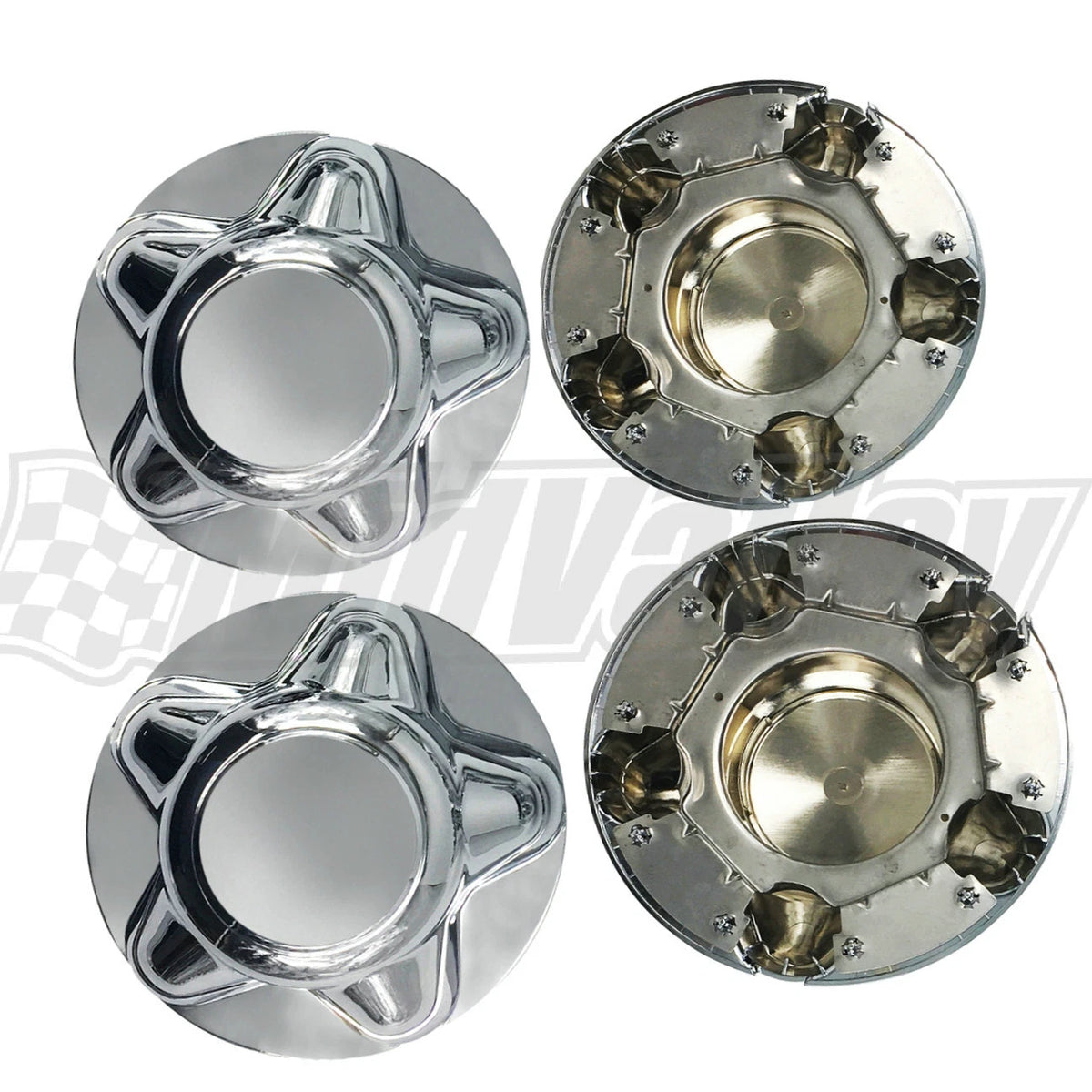 Set of 4 Chrome Wheel Center Hub Caps for Ford F75A1A096EA