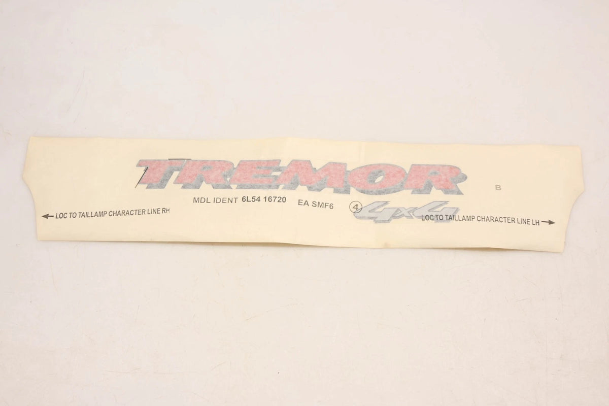 Tremor 4x4 Decal for Ford (2000–2023) - 6L5Z-9925622-EA, 6L54-16720-EA