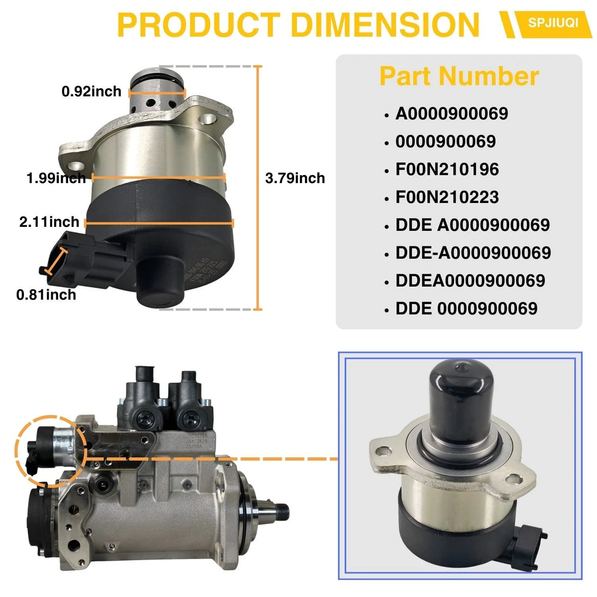 Fuel Meter Control Valve for Freightliner Cascadia (2007–2022) DDE F00N210196