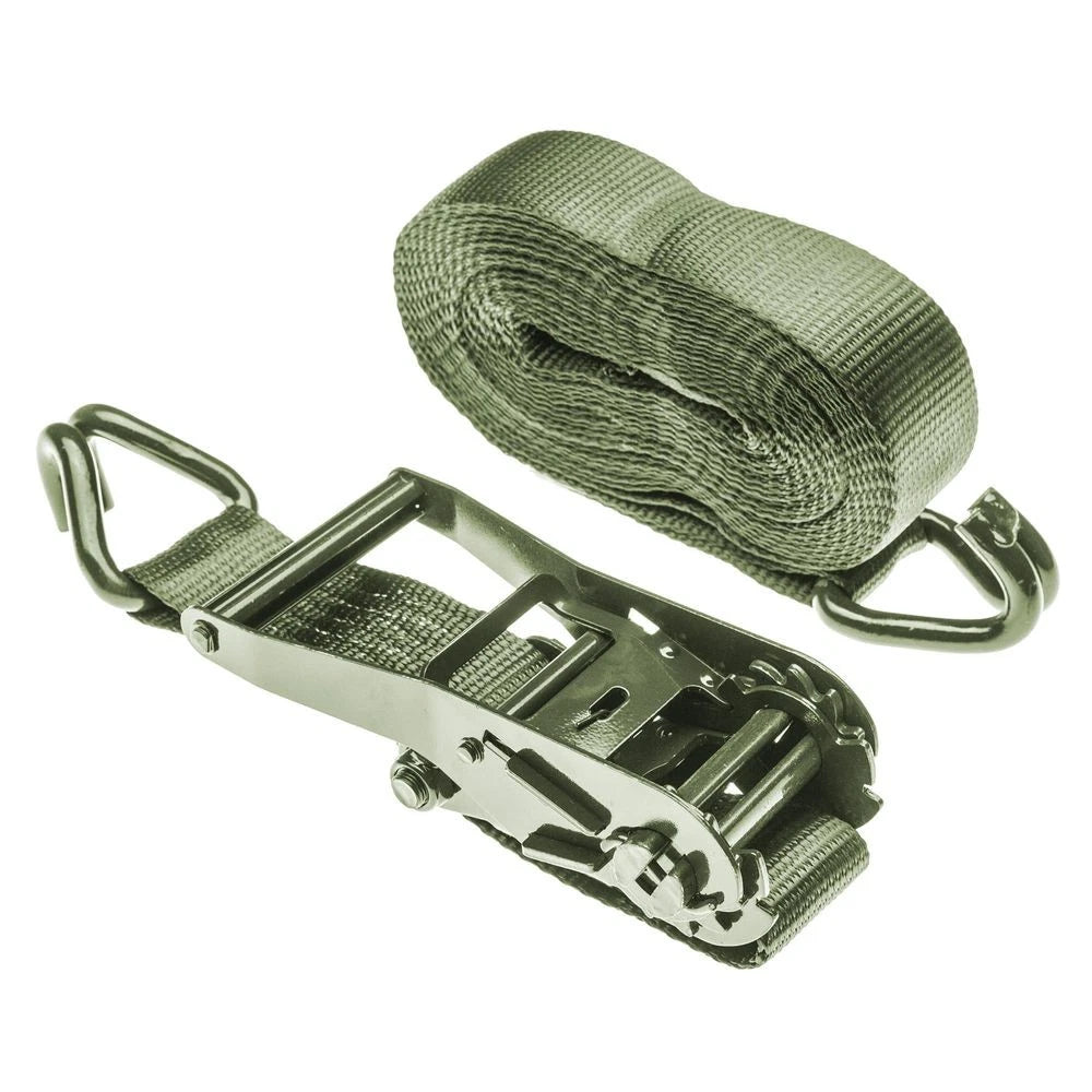 Set of 4 Ratchet Straps 2" x 27' with J-Hooks for Universal Use