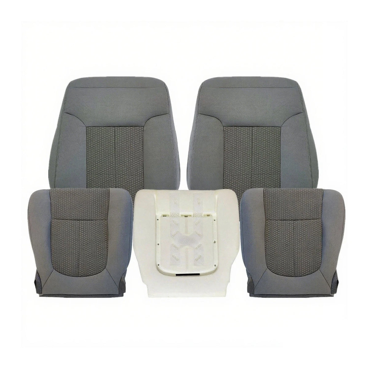 Front Cloth Seat Cover Gray & Driver Foam for Ford F250 F350 FX4 (2011–2016)