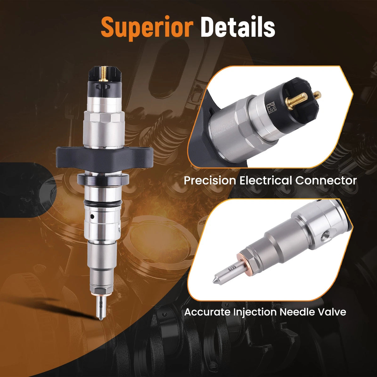 6X Diesel Fuel Injectors for Dodge Ram 2500 3500 5.9L Cummins (2003–2004)