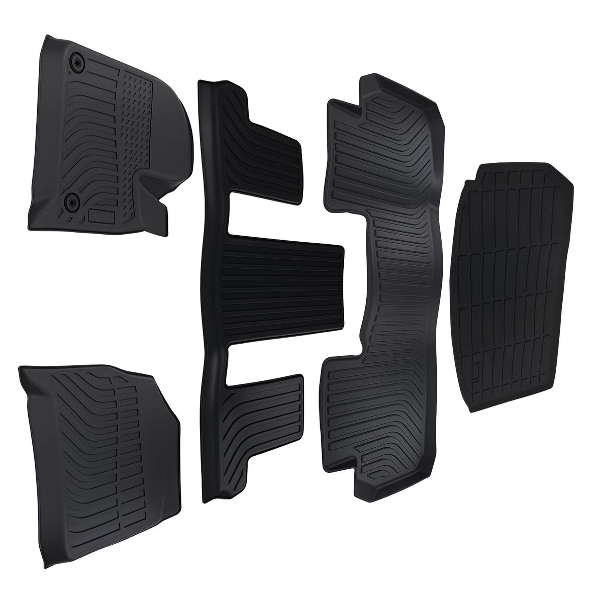 All-Weather TPE Floor Mats for Chevrolet Traverse (2018–2024) Waterproof Black