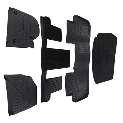 All-Weather TPE Floor Mats for Chevrolet Traverse (2018–2024) Waterproof Black