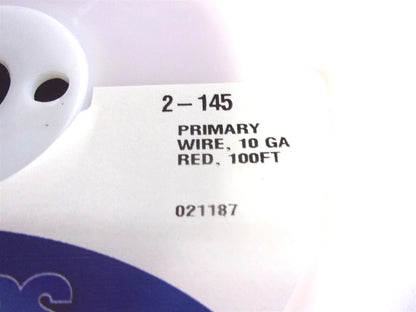 2X 10 Gauge Primary Wire 100' Red for Automotive (Universal)