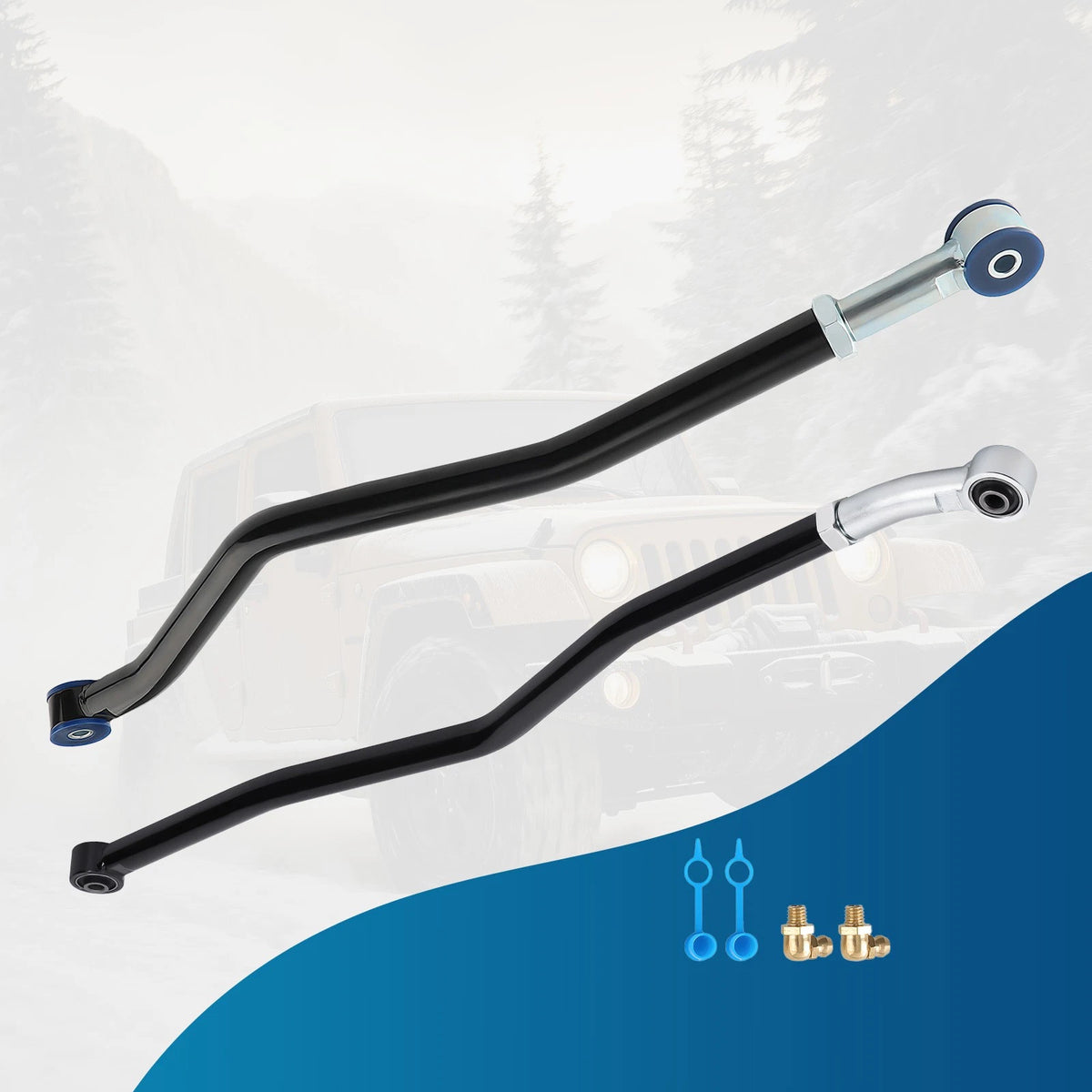 Adjustable Track Bar Rod 0-6" Lift for Jeep Wrangler JK (2007–2018)