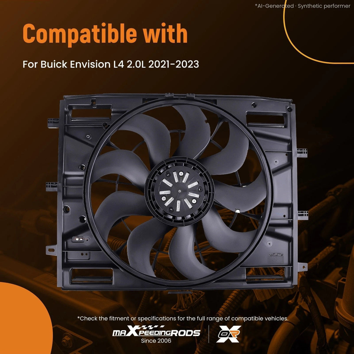 Cooling Fan w/ Brushless Motor for Buick Envision (2021–2023) 84897503 3863414381