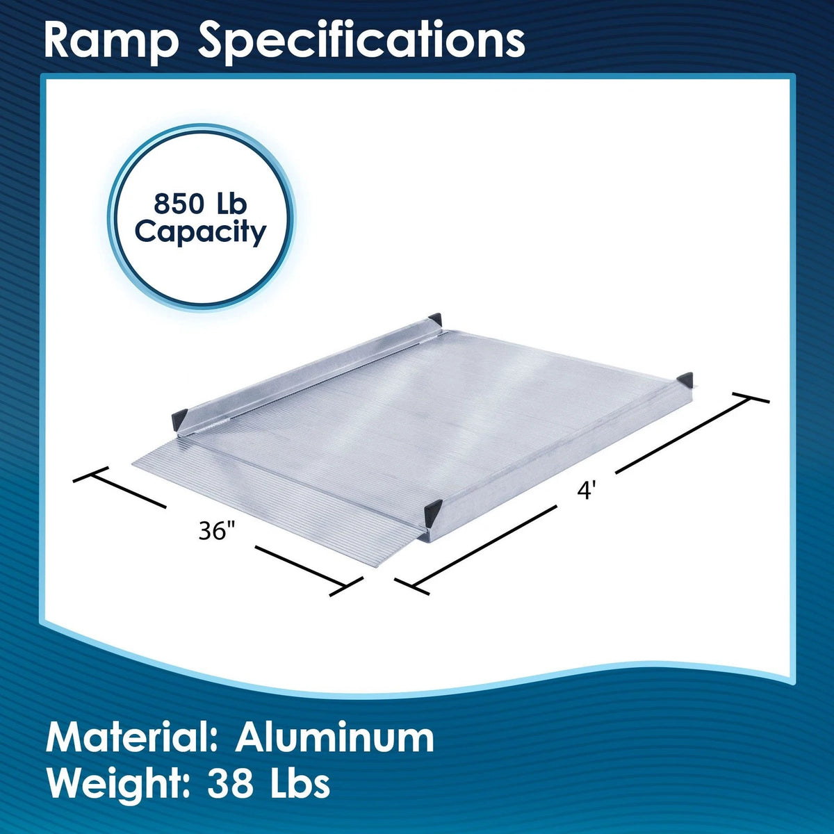 4' Aluminum Wheelchair Access Ramp for Silver Spring
