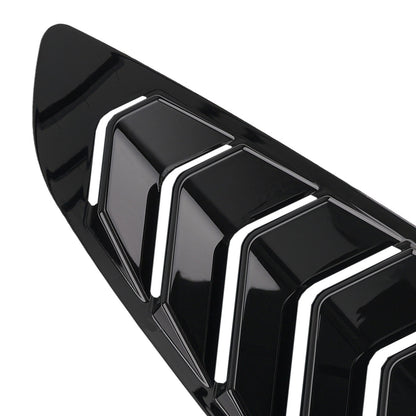 Gloss Painted Side Window Louvers for Ford Mustang Coupe (2015–2022) ABS Black