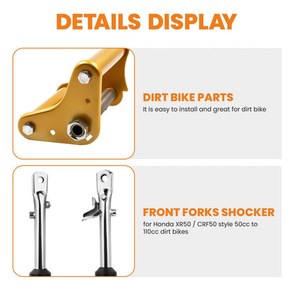 Replacement Front Forks Shock Suspension Assembly for Honda XR50 CRF50 (2000–2023)