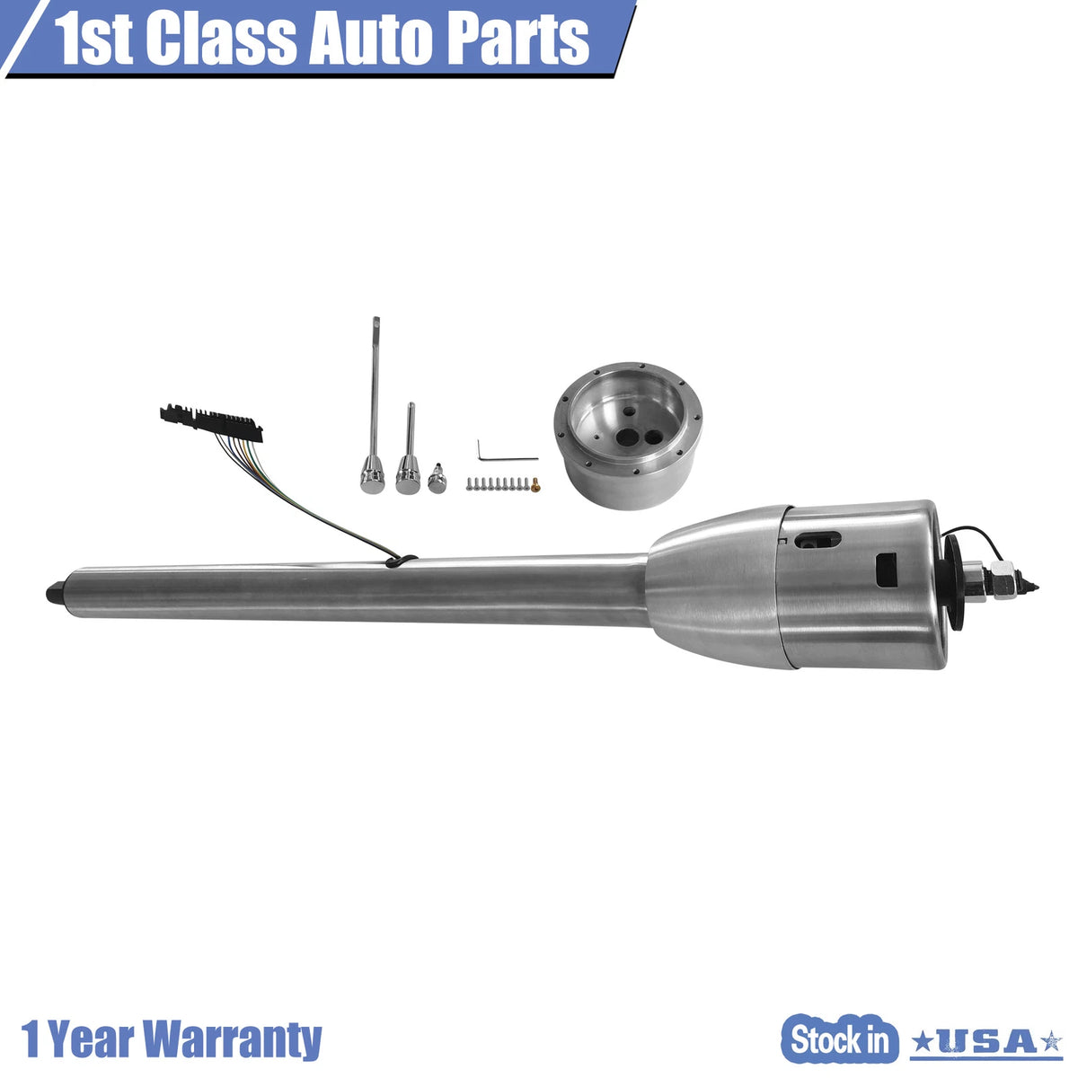 32" Polished Tilt Steering Column for Universal Fit (No Key)