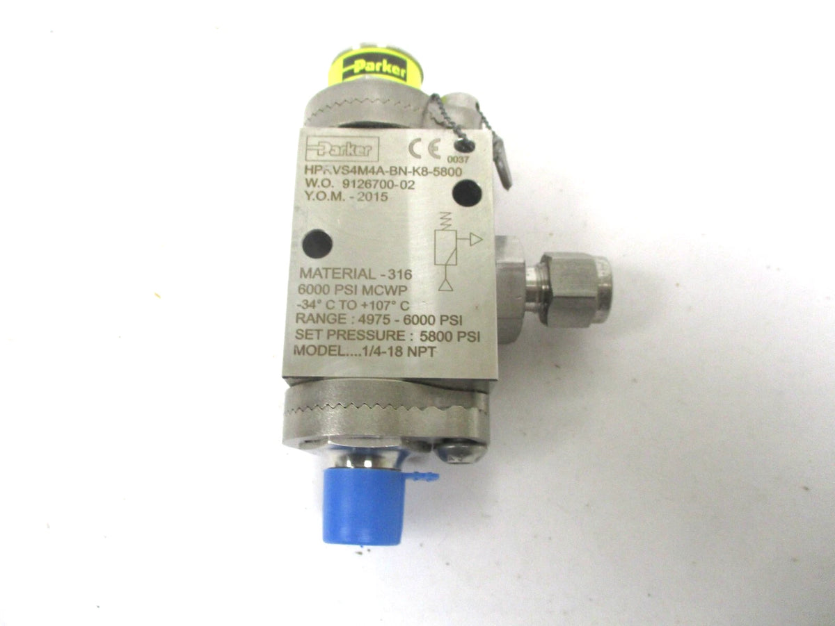 Parker Proportional Relief Valve HPRVS4M4A-BN-K8 5800 PSI for