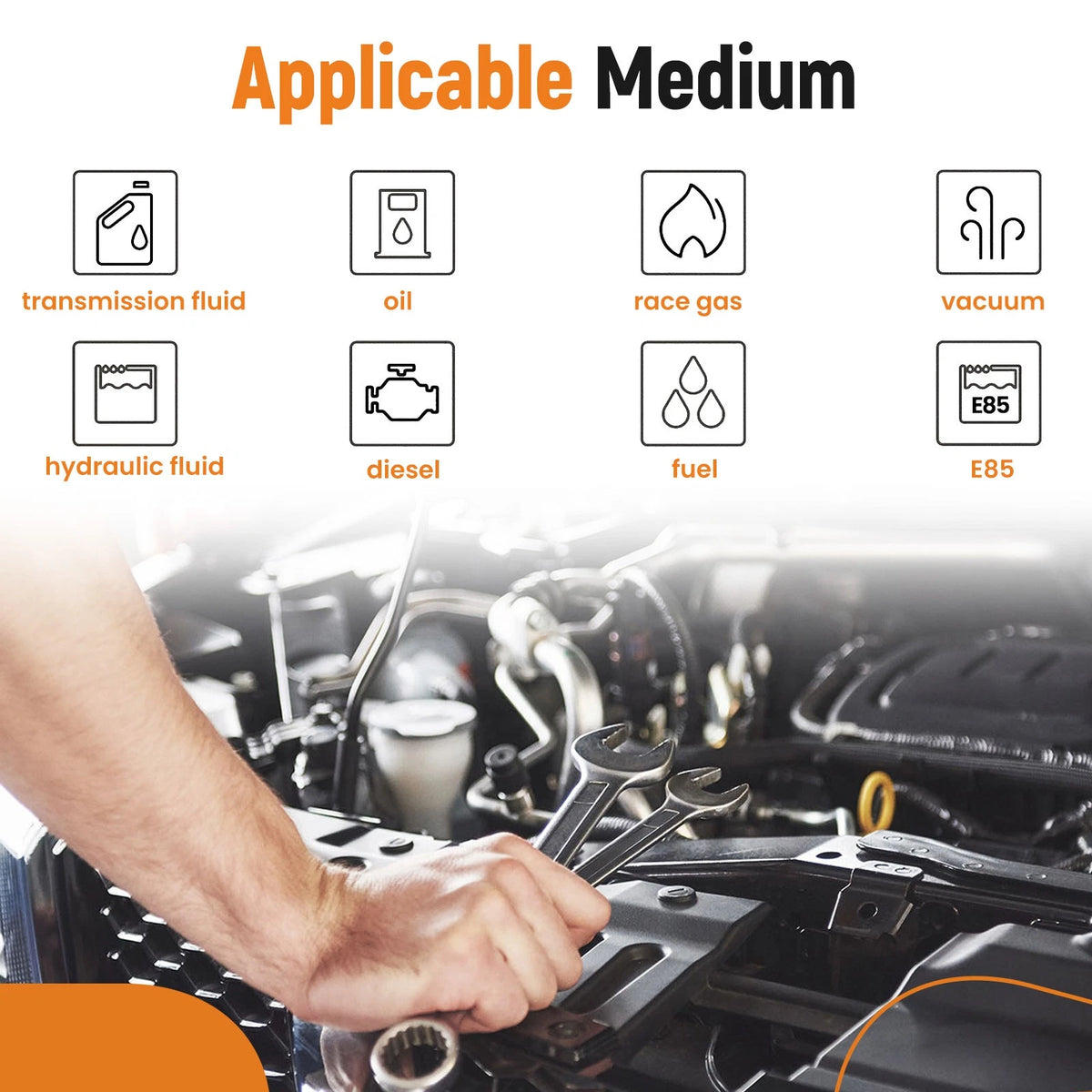 Power Steering Oil Line Kit 6AN 10AN for Universal Fitting (3FT)