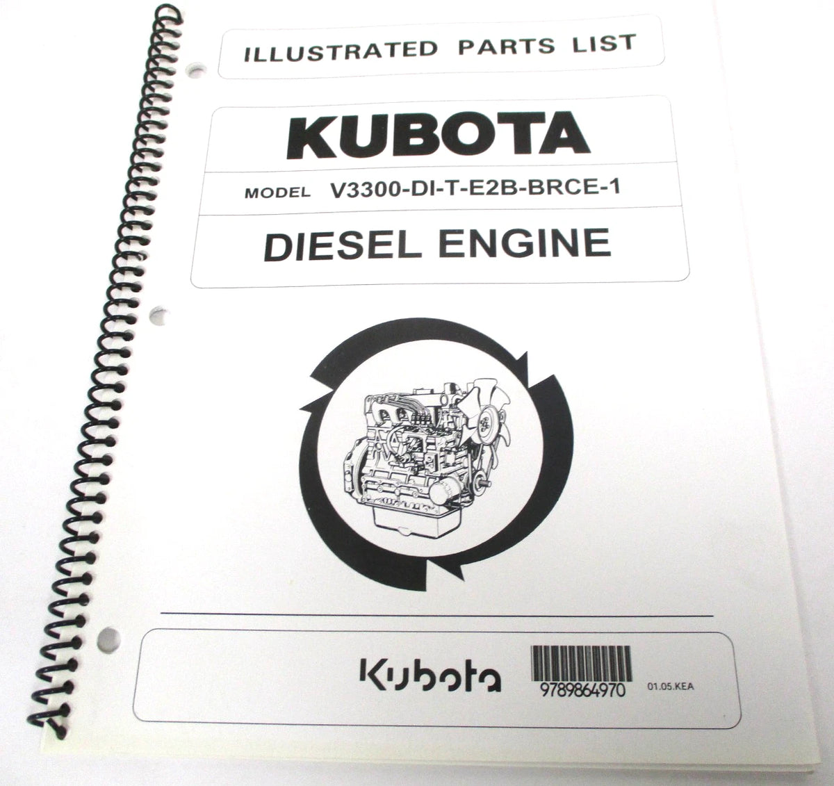 Illustrated Parts List for Kubota V3300-DI-T-E2B-BRCE-1 Diesel Engine