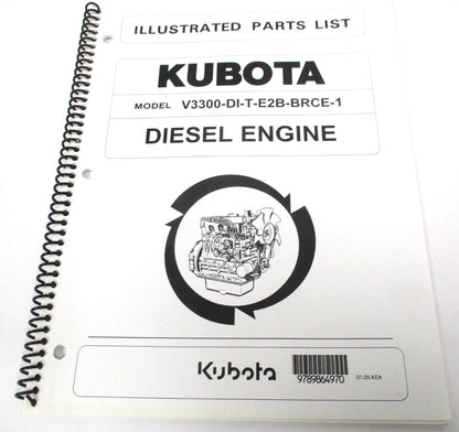 Illustrated Parts List for Kubota V3300-DI-T-E2B-BRCE-1 Diesel Engine