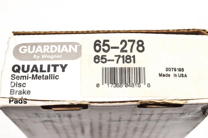 Disc Brake Pad Kit for Wagner 65-7181, 65-278 (NOS)