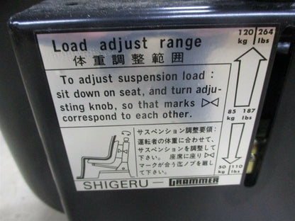 Adjustable Suspension Seat Assembly for Kubota M5950 (OEM 35822-85010)