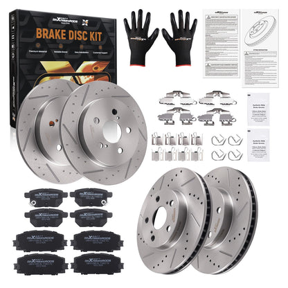 Brake Rotors and Pads Kit for Lexus CT200h (2011–2017), Toyota Prius (2012)