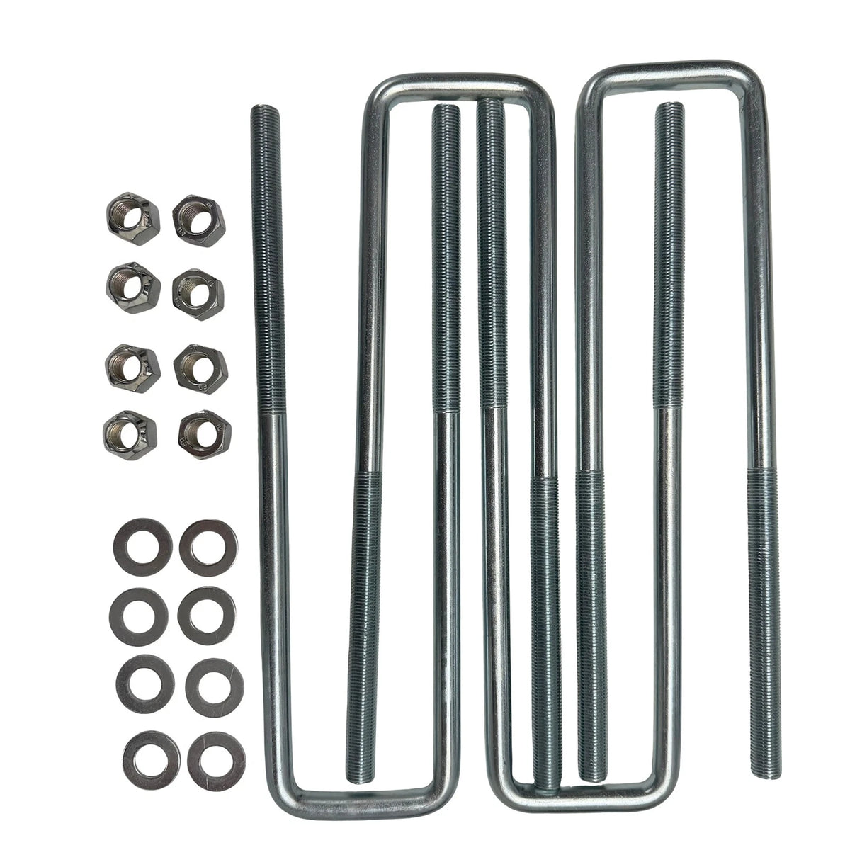 Set of 4 U-Bolts for Chevy Silverado GMC Sierra (Fits 12.5" Long, 2.5" Wide)