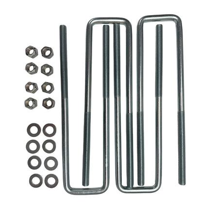Set of 4 U-Bolts for Chevy Silverado GMC Sierra (Fits 12.5" Long, 2.5" Wide)