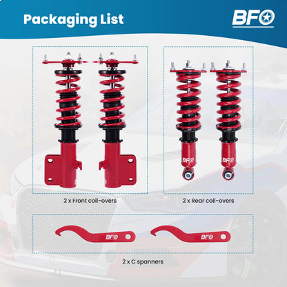 BFO Street Coilovers for Subaru Legacy (2005–2009) Height Adjustable