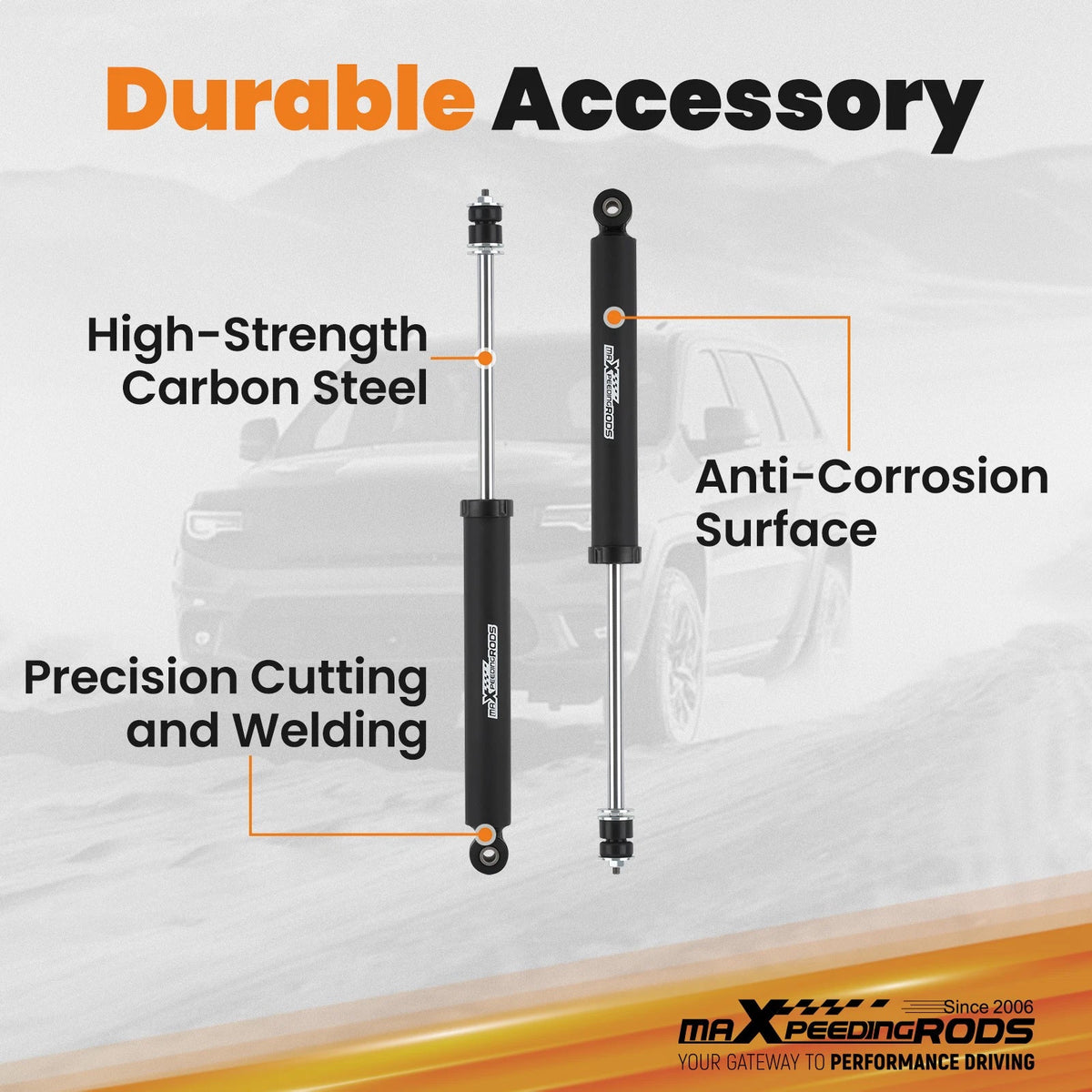 Front Shock Absorbers for Jeep Wrangler JK (2007–2018) 0.5-2.5" Lifted