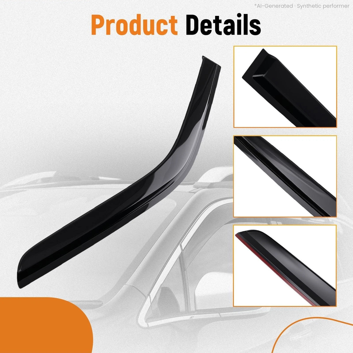 Set of 4 Window Visors for Ford F250 F350 F450 F550 Super Duty (1999–2016)