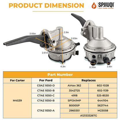 Fuel Pump 4918 SP1341MP for Mercury Commuter Villager Voyager Marauder (1963–1968)