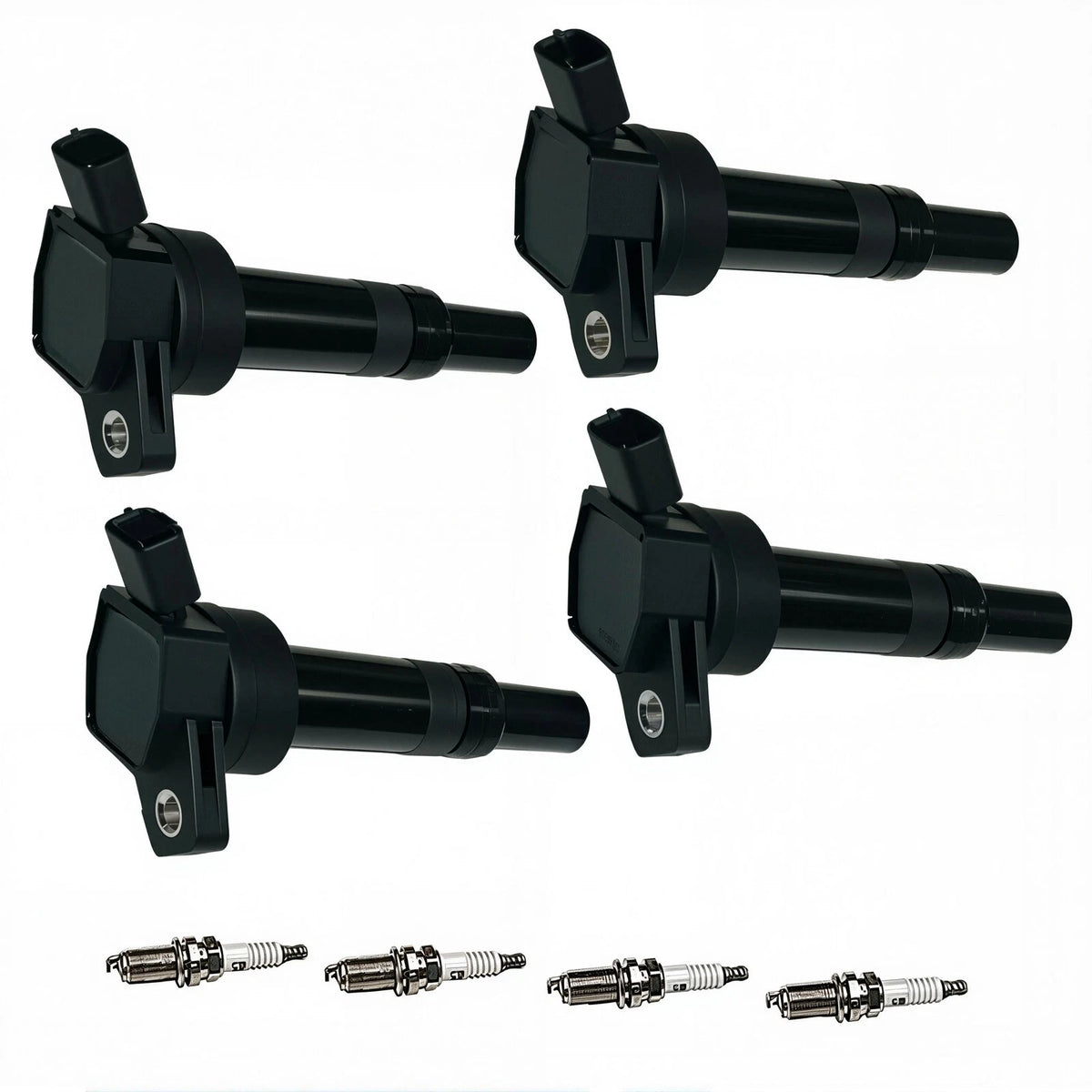 Set of 4 Ignition Coils & Spark Plugs for Hyundai Elantra GT, Kia Soul 2.0L 22058