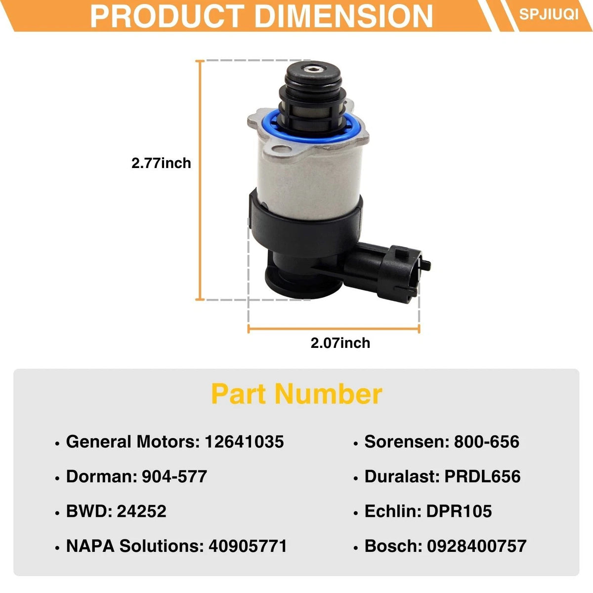 Fuel Pressure Regulator 0928400757 for Ford 6.7L Powerstroke, GM 6.6L Duramax