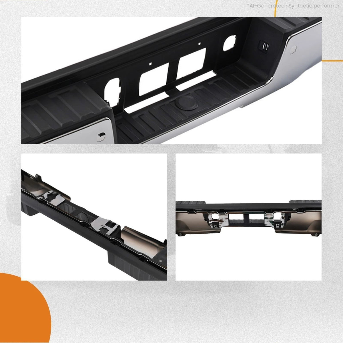 Chrome Rear Bumper for Chevy Silverado 1500 (2014–2018) GM1103176 11722504