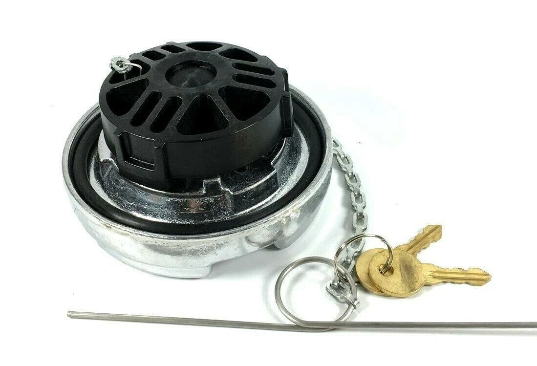 2X Lever Style Locking Aluminum Fuel Caps for Peterbilt (Repl. 11-04589-200, 600212)