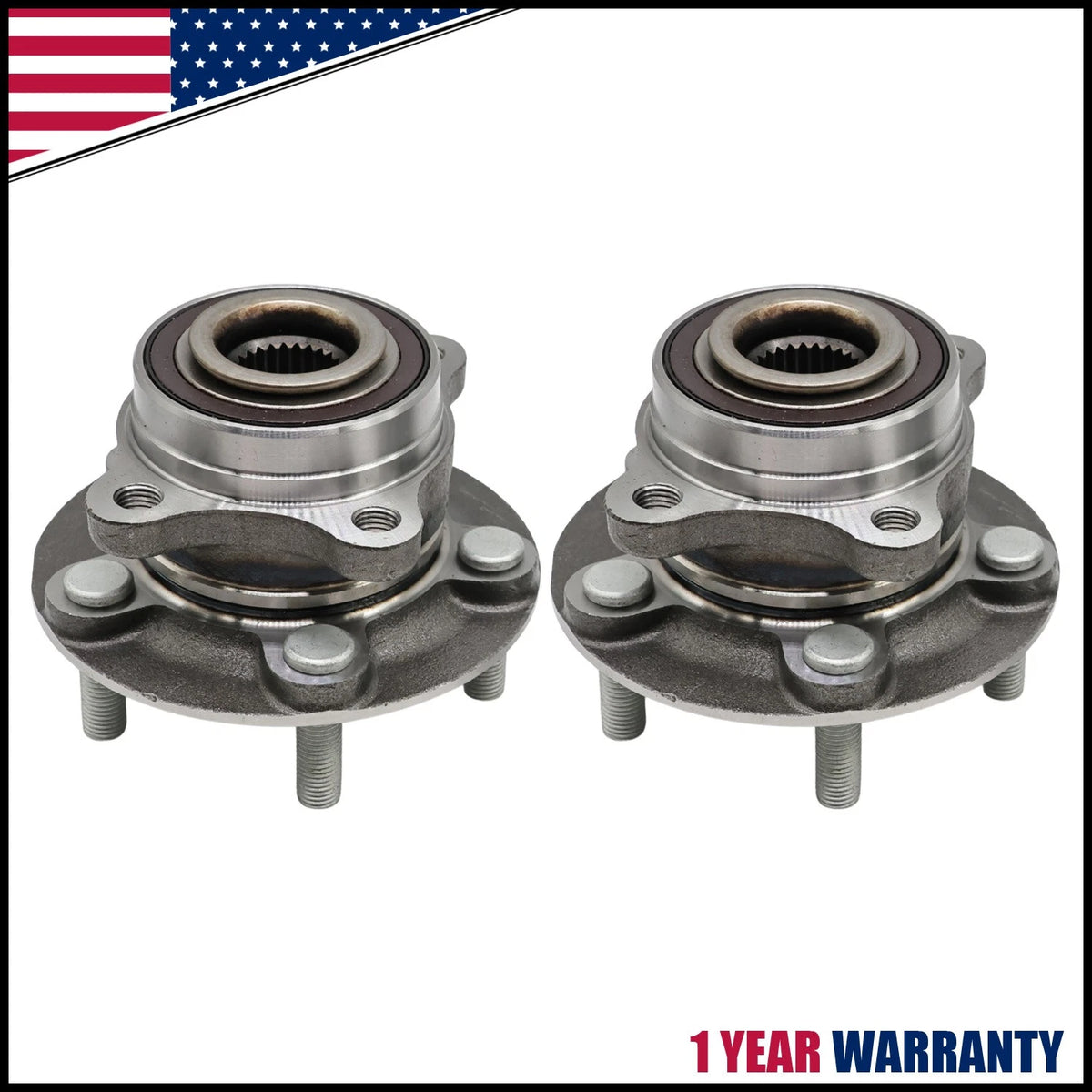 2X Front or Rear Wheel Hub Bearing Assembly for Ford Fusion Lincoln MKZ (2013–2020)