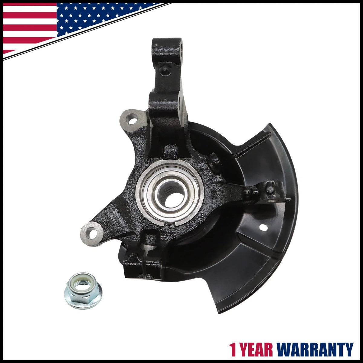 Front Right Steering Knuckle & Wheel Hub Bearing for Ford Edge (2011–2014)
