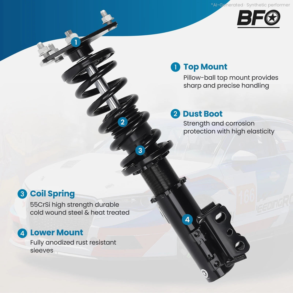 Coilovers Kit for Hyundai Veloster (2012–2018)