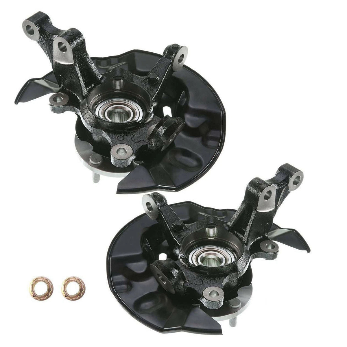 Pair Front Wheel Bearing Hub Steering Knuckle for Toyota Corolla (2003–2008)
