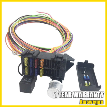 Wire Harness Fuse Box for Universal Hot Rod Truck (10 Circuit)