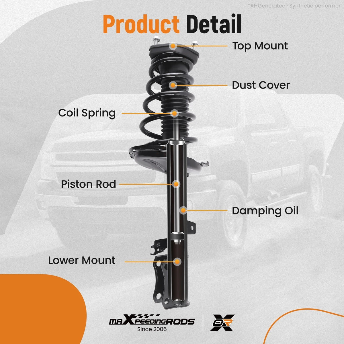 Pair Rear Strut Suspension for Toyota Highlander Lexus RX330 RX350 (2004–2007)