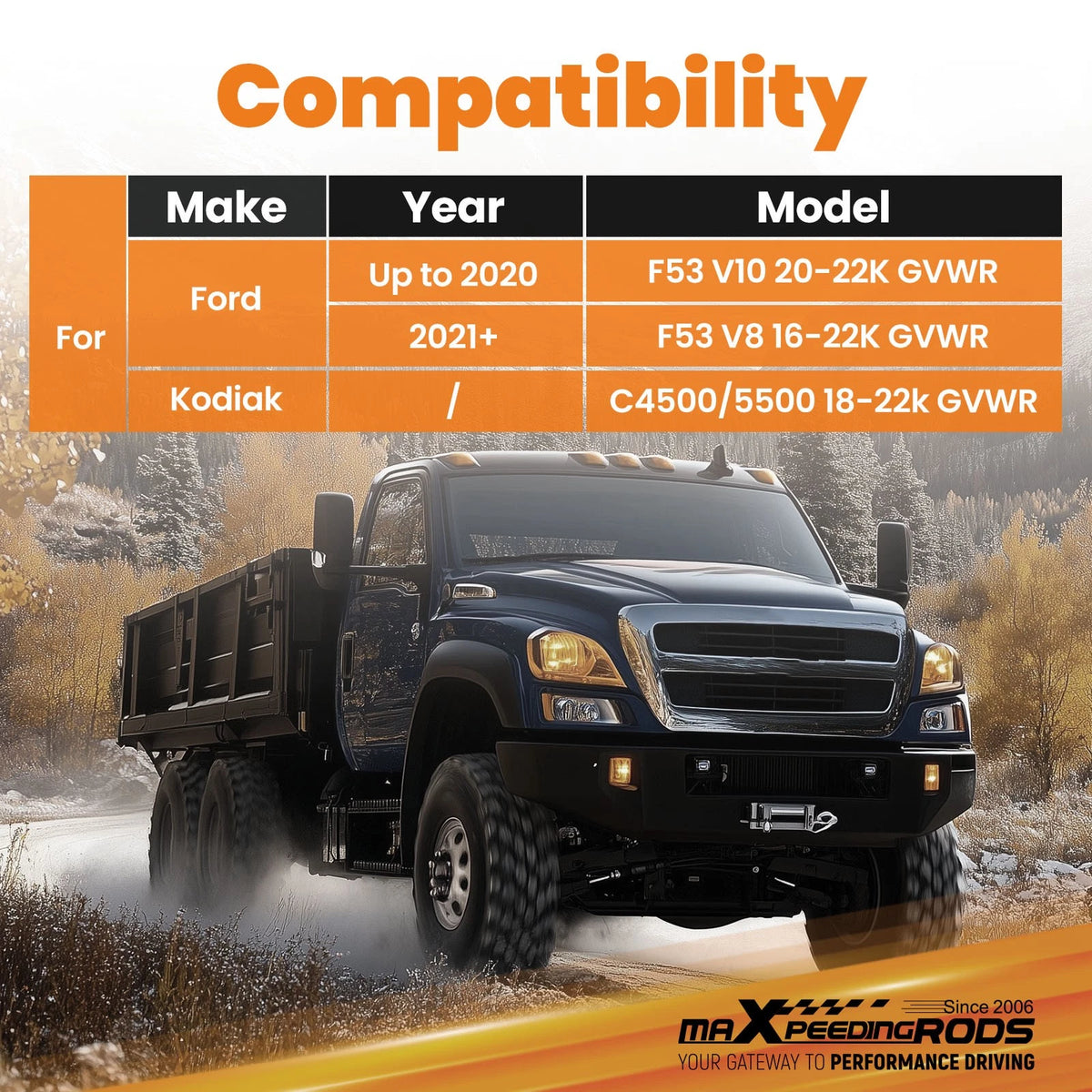 Rear Axle Trac Bar for Ford F53 (2016–2020) 20-22K GVWR