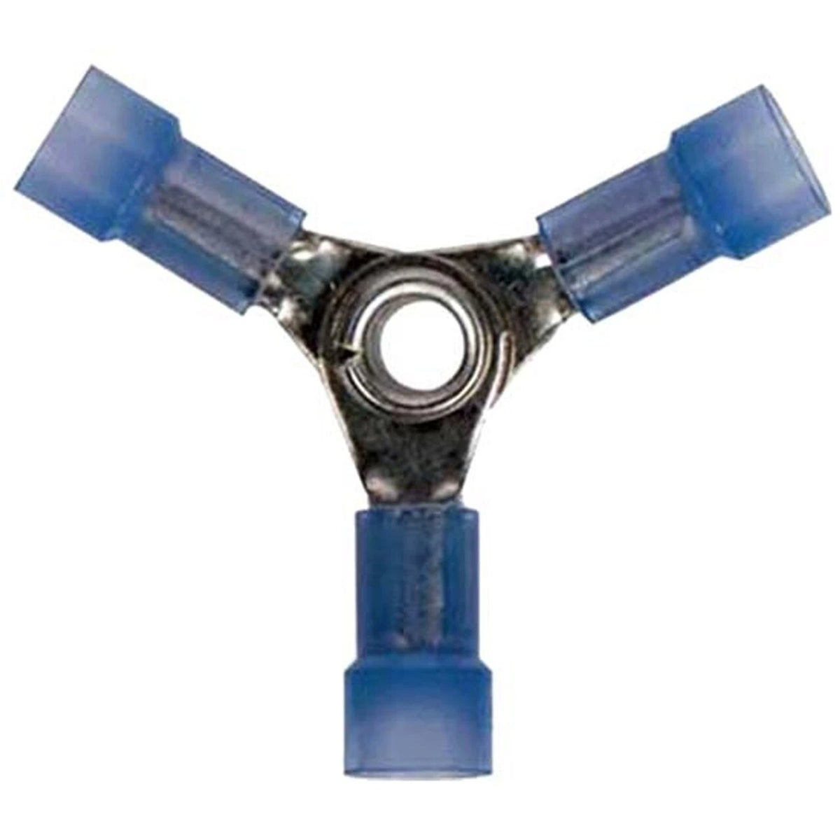 Set of 4 Blue 3 Way Nylon Connectors for Automotive (16-14 AWG)