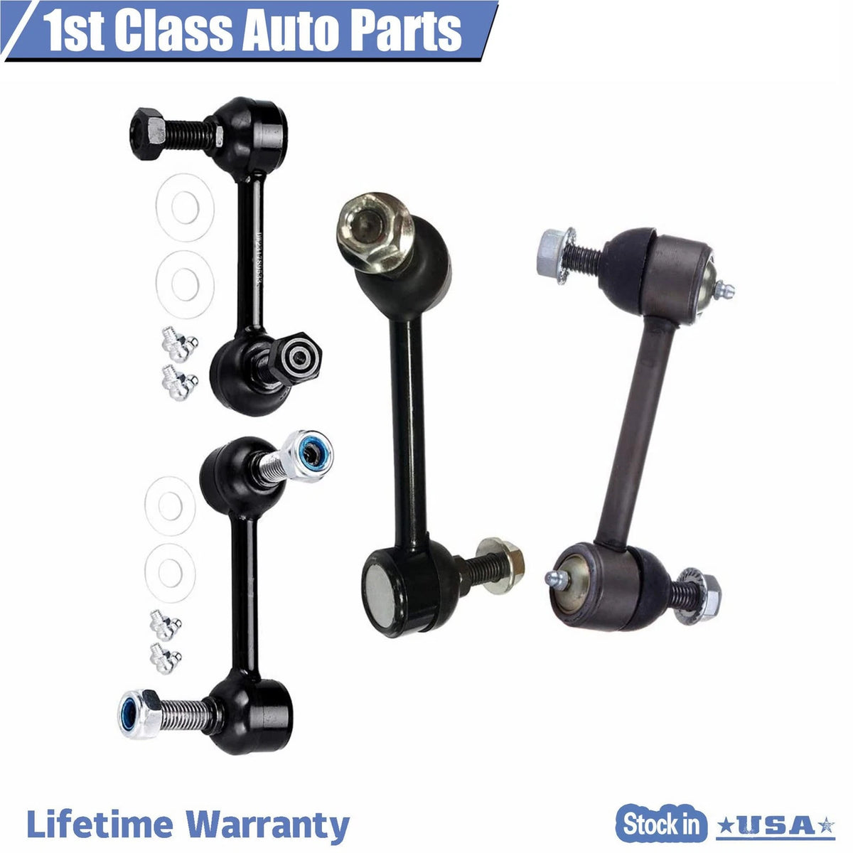 Set of 4 Front Stabilizer Sway Bar End Links for Envoy Trailblazer Rainier (2003–2009)