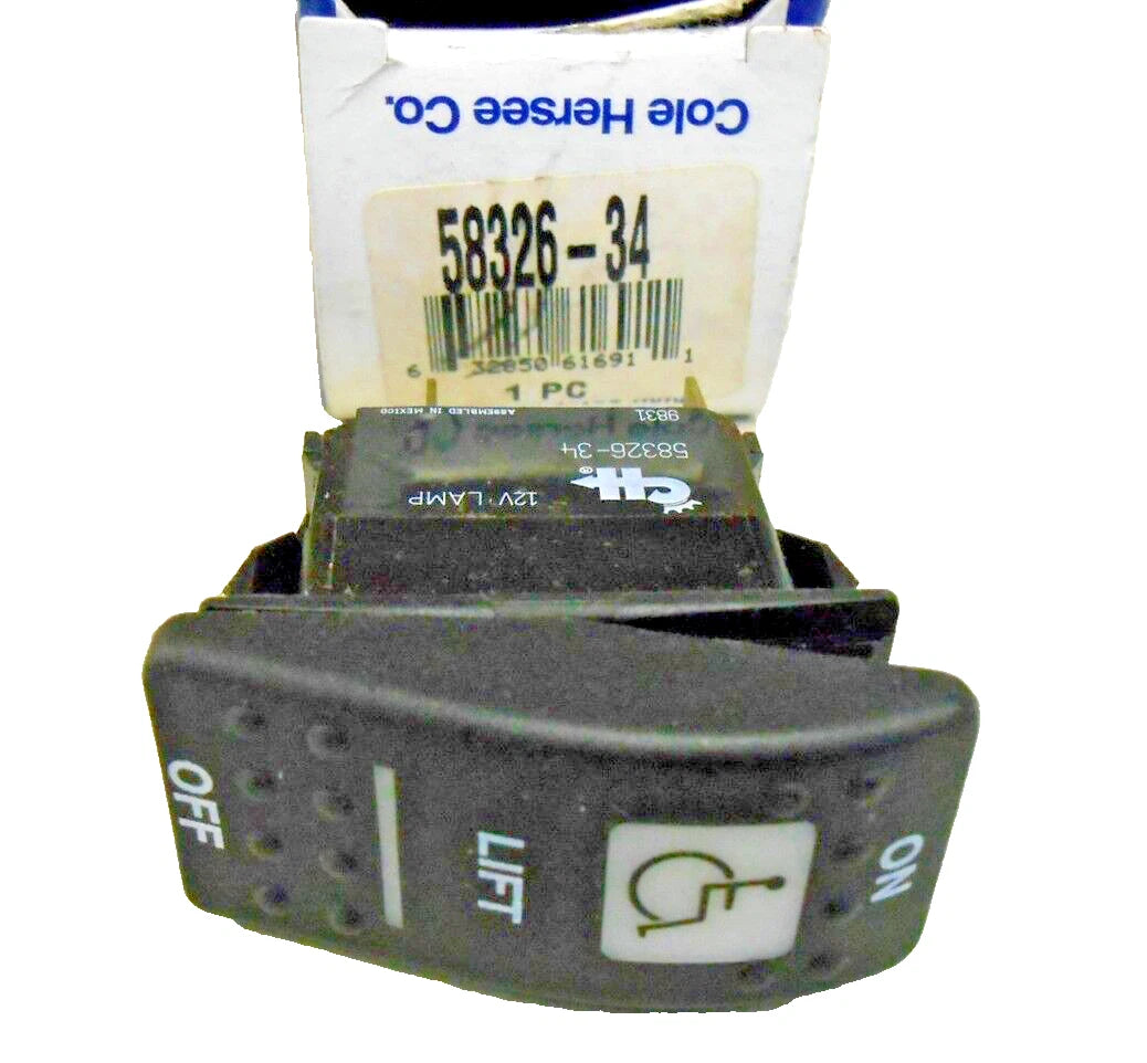 Rocker Switch for Thomas Wheelchair Lift 12V (58326-34, 52003115)