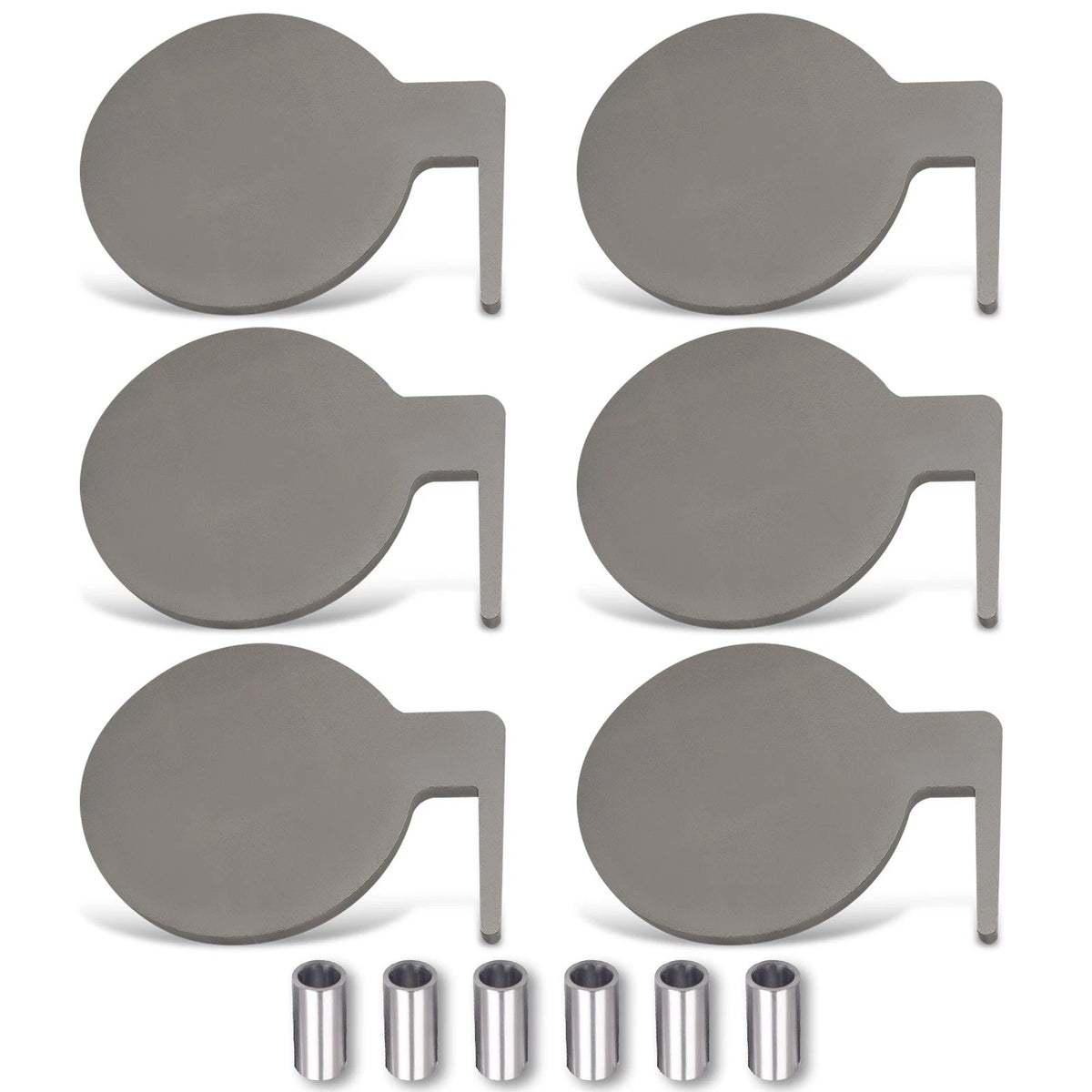 6pc AR500 Steel Dueling Tree Paddles Shooting Target Kit for Shooting (No Year)