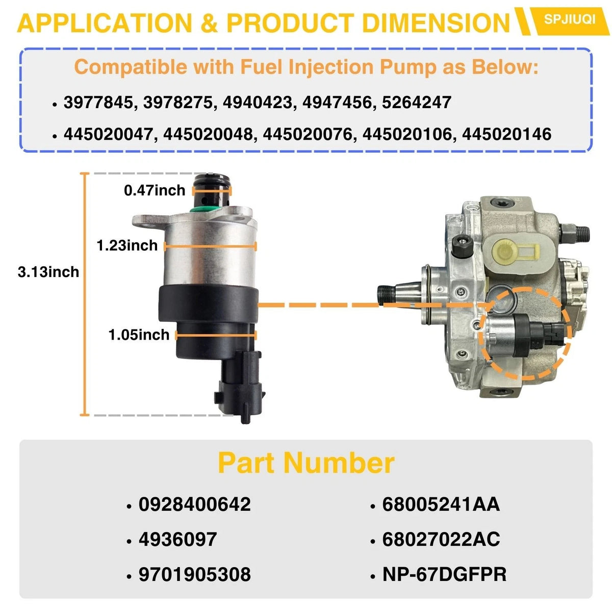 Fuel Injection Pressure Regulator for Dodge Ram 6.7L (2007–2018) 928400642 4936097