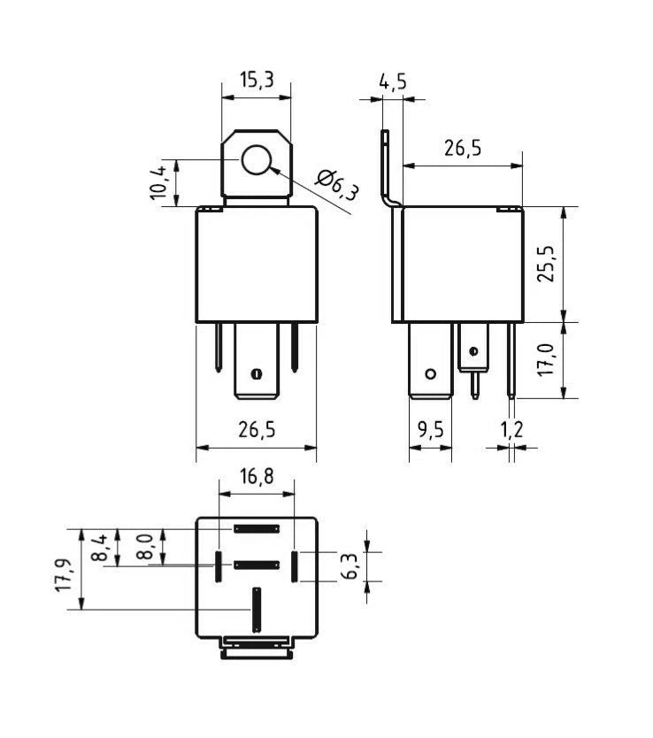 4 Terminal Heavy Duty SPST NO Relay Resistor 12V 70A for GEBE 990851