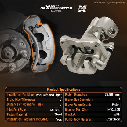 Set of 2 Rear Disc Brake Calipers for Acura EL (2001–2005) Ford RSX (2002–2006) 19-B2679