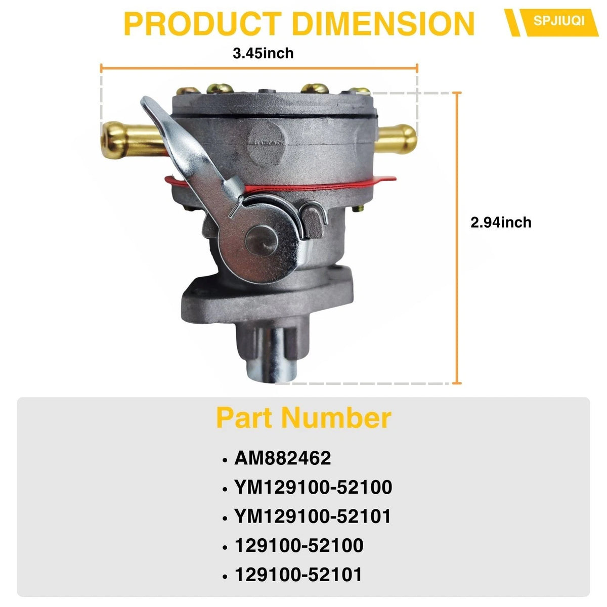 Fuel Lift Pump for Yanmar 4D84E, 3D88E, 4D88E, 3D84E, Komatsu 4D84E, 3D88E, 4D88E