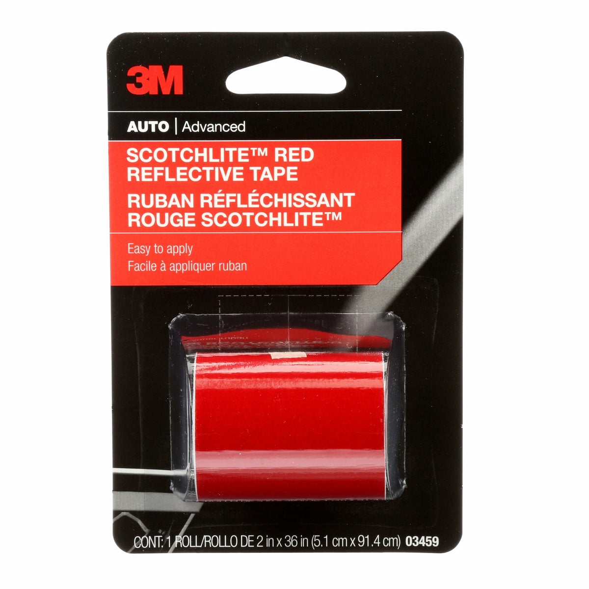 3M 03459 Scotchlite Red Reflective Tape 2" x 36" Roll