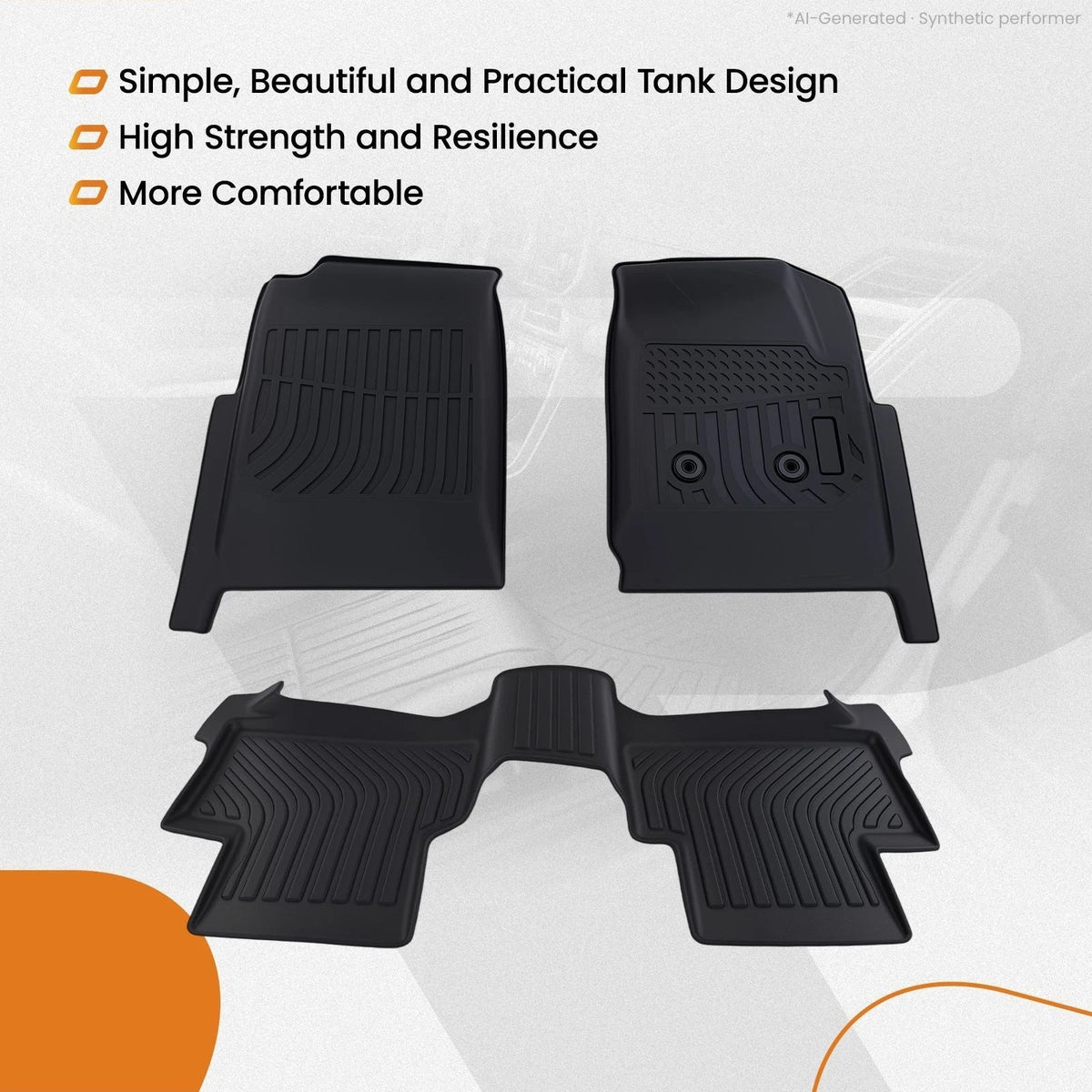 All Weather TPE Rubber Floor Mats for GMC Canyon/Chevy Colorado (2015–2022)